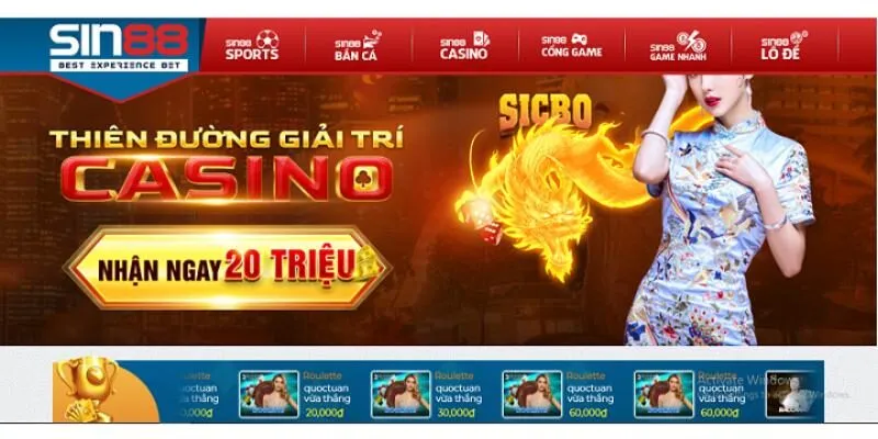 Tìm kiếm trang web Sin88